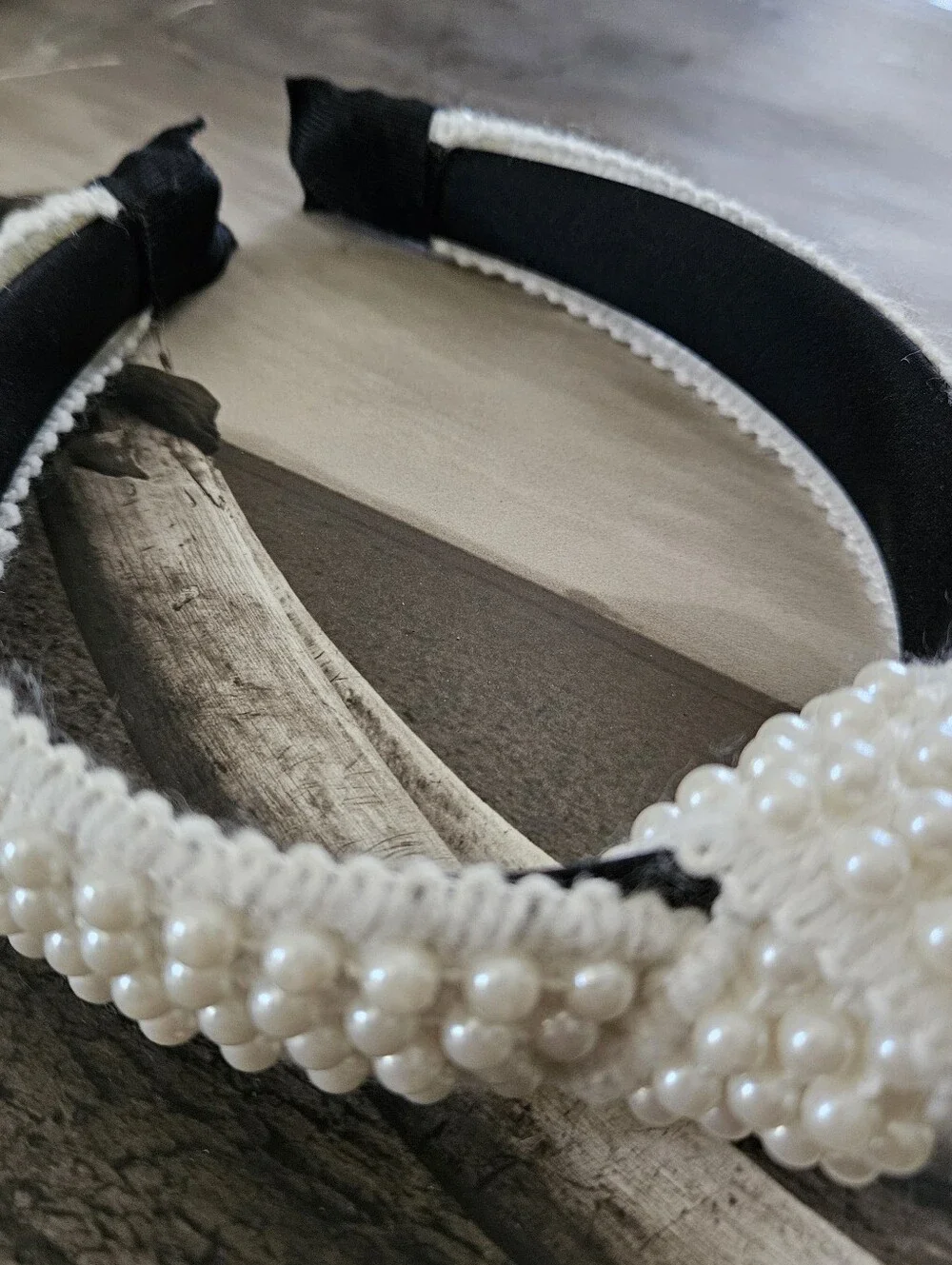 White Pearl Embellished Headband